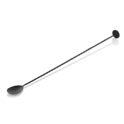 Barlöffel Twisted NOCTURN, mit Stößelende, 40 cm, schwarz matt, Chromnickelstahl 18/8 - 8314140 - 8314140