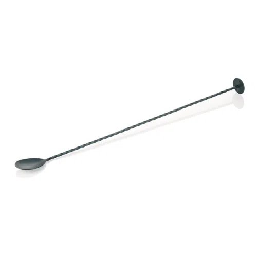 Barlöffel Twisted NOCTURN, mit Stößelende, 40 cm, blau matt, Chromnickelstahl 18/8 - 8314240 - 8314240