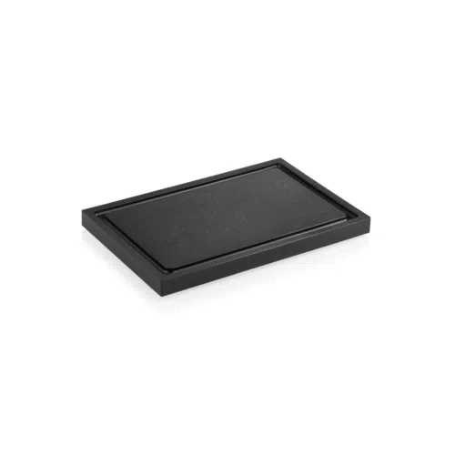 Schneidbrett NOCTURN, mit Saftrille, 30 x 20 x 2 cm, schwarz, Polypropylen - 8335030 - 8335030