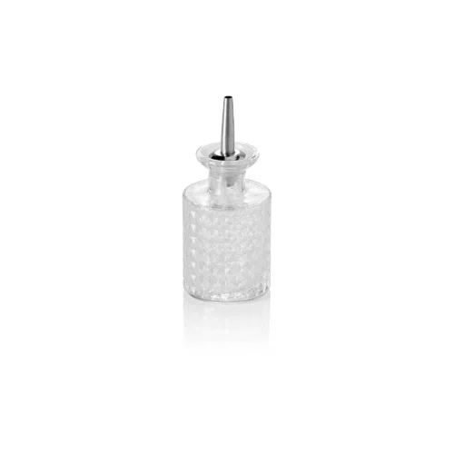 Bitterflasche NOCTURN, 0,15 ltr., Ø 6,5 cm, Höhe 10,5 cm, Glas, Edelstahl - 8340015 - 8340015