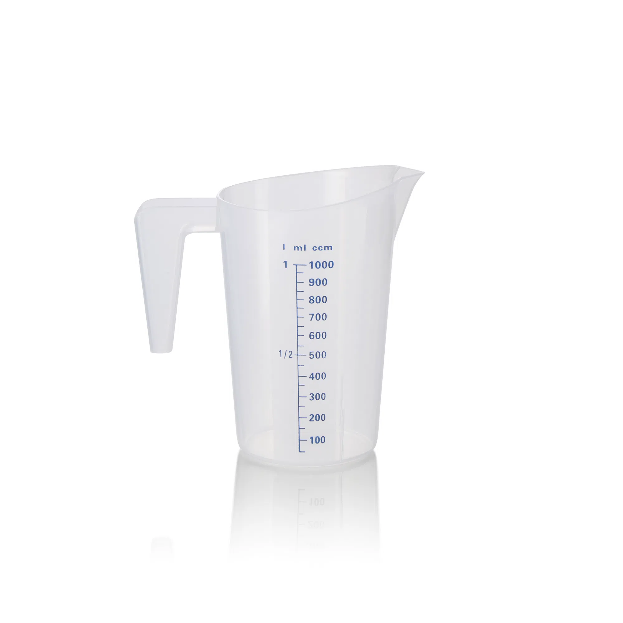 Messbecher, Ø 13 cm, 1 ltr., mit 50 ml Skalierung, Polypropylen - 9307100 - 9307100 Messbecher, Ø 13 cm, 1 ltr., mit 50 ml Skalierung, Polypropylen - 9307100 - 9307100