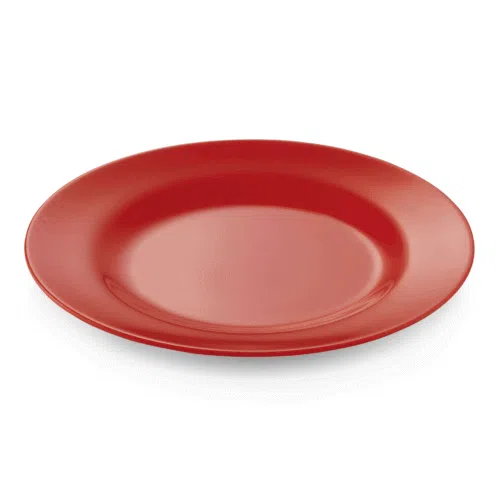 Teller Set - flach - Ø 20 cm - rot - Set á 12 Stück - Melamin - 9360201 - 9360201