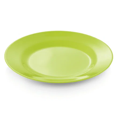 Teller Set - flach - Ø 23 cm - grün - Set á 12 Stück - Melamin - 9360233 - 9360233
