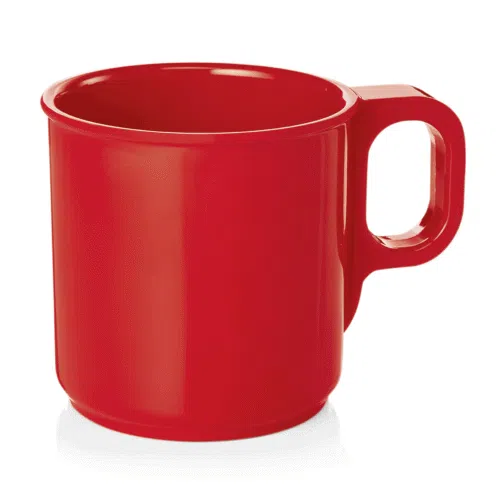 Becher Set, 250 ml, rot, Set á 12 Stück, Melamin - 9366026 - 9366026
