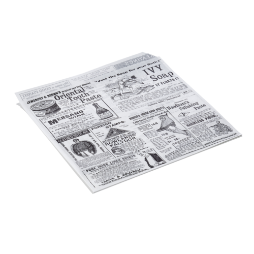 Takeawaytüte Times White Set WRAP & GO, 17 x 18 cm, Set á 500 Stück, 2-seitig geöffnet, Fettpapier - 9996018 - 9996018