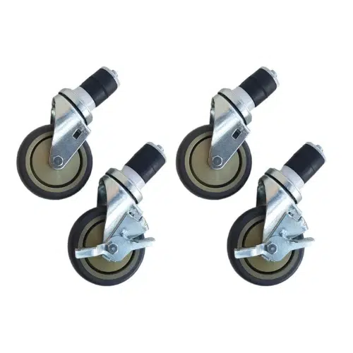 Arbeitstisch-Räder 4 Stück - 2 mit Bremsen - 4 Zoll / 10,2 cm | Maxima 09300938 - 09300938