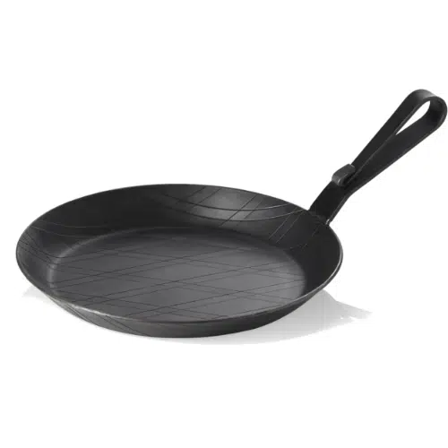 Brat-/Servierpfanne IRON PAN 22 - mit gebogenem Hakenstiel - Ø 28 cm - Eisen - 2257280 - 2257280