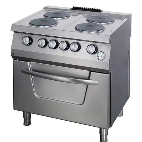 Maxima Gastroherd Elektrisch - 4 Brenner - 16.4 kW – B800xT700xH850mm - 09394997 - 09394997