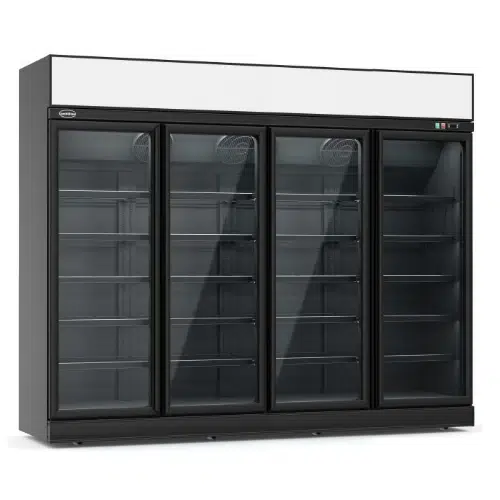 Tiefkühlschrank 4 Glastüren schwarz INS-2060F BL | Combisteel 7455.2445 - 7455.2445