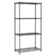 Combisteel Wandbretter 4 levels 900 schwarz Selbstmontage - 7530.0025 - 7530.0025