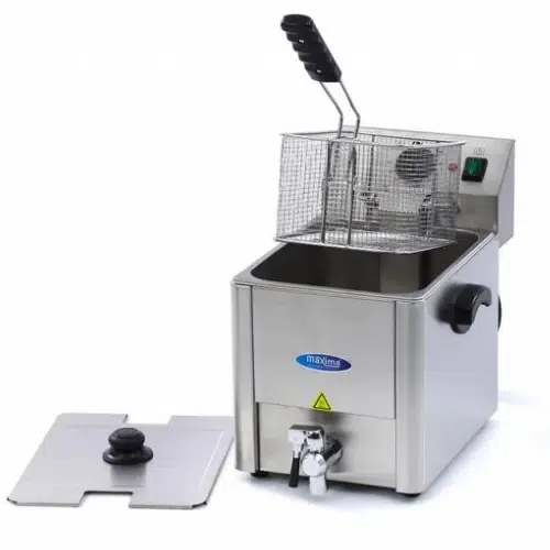 Gastro Fritteuse 8 liter - 1 Korb - mit Ablasshahn Maxima 09300415
