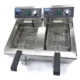 Maxima Gastro Fritteuse - 2 x 10 liter - 2 Körbe - mit Ablasshahn - 09365229 - 09365229