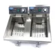 Maxima Gastro Fritteuse - 2 x 10 liter - 2 Körbe - mit Ablasshahn - 09365229 - 09365229
