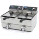 Maxima Gastro Fritteuse - 2 x 10 liter - 2 Körbe - mit Ablasshahn - 09365229 - 09365229