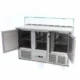 Maxima Gastro Pizzakühltisch - 137 cm - 3 Türen - Passt 8 x 1/6 GN - inkl. Glasabdeckung - 09400208 – Bild 2
